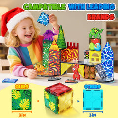Magneverse safety-rounded edges tiles ensure gentle handling for curious toddlers.