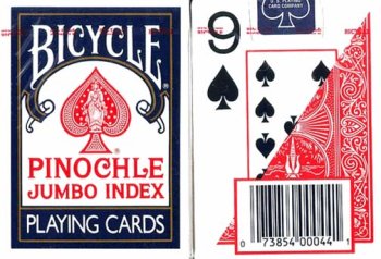 Magnifying Aids Print Pinochle cards with large numbers for easier visibility during play