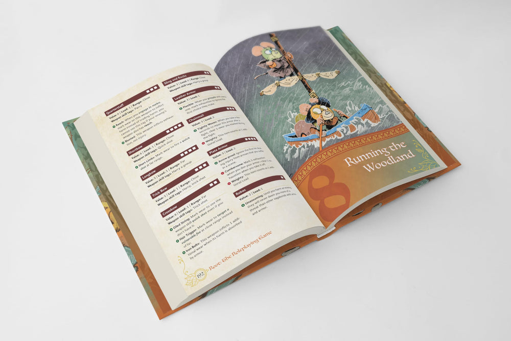 Magpie Games Root factions table artwork illustrating rival groups.