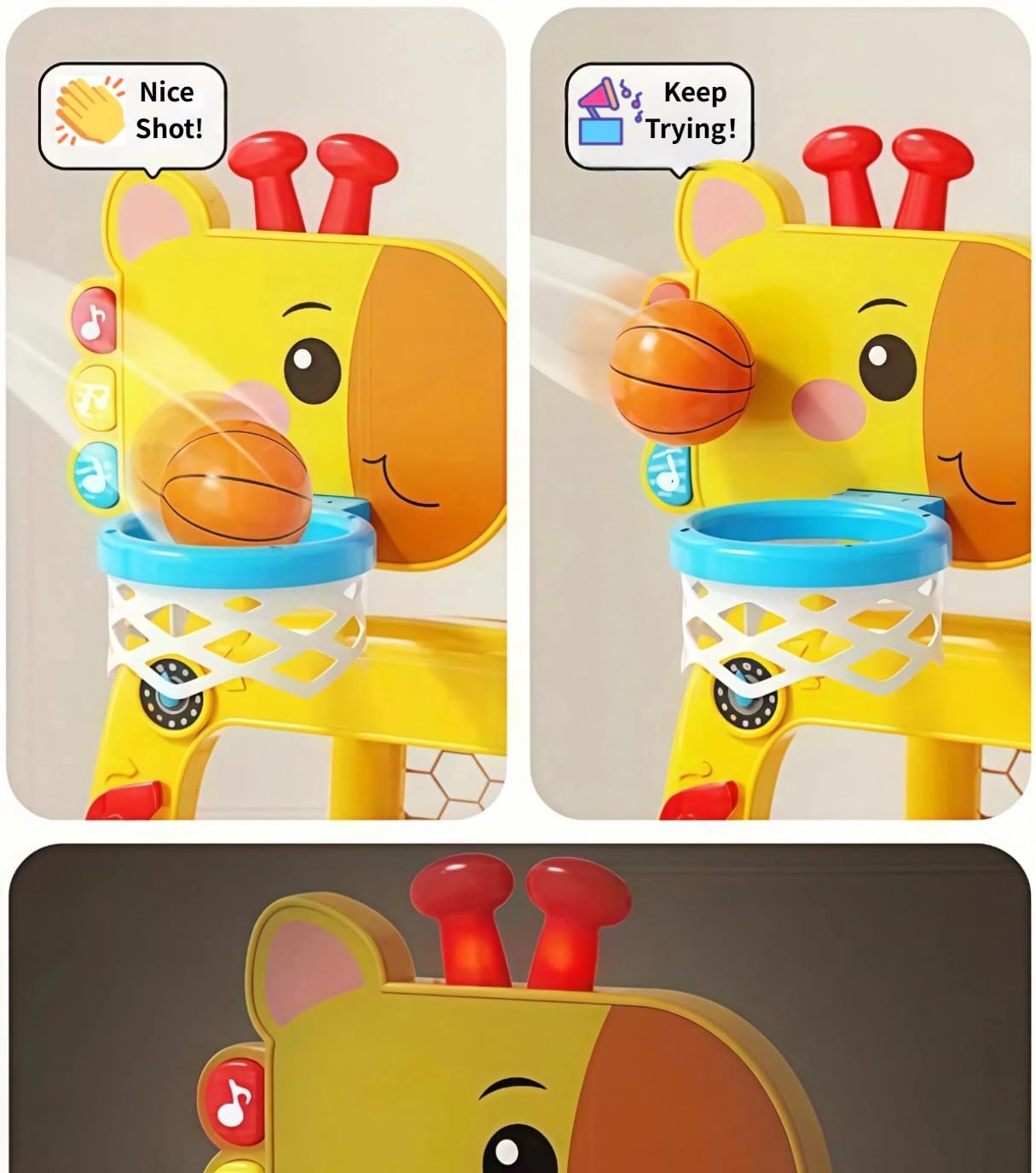 MAGTHIC ring-toss feature adds motor skills practice for toddlers.