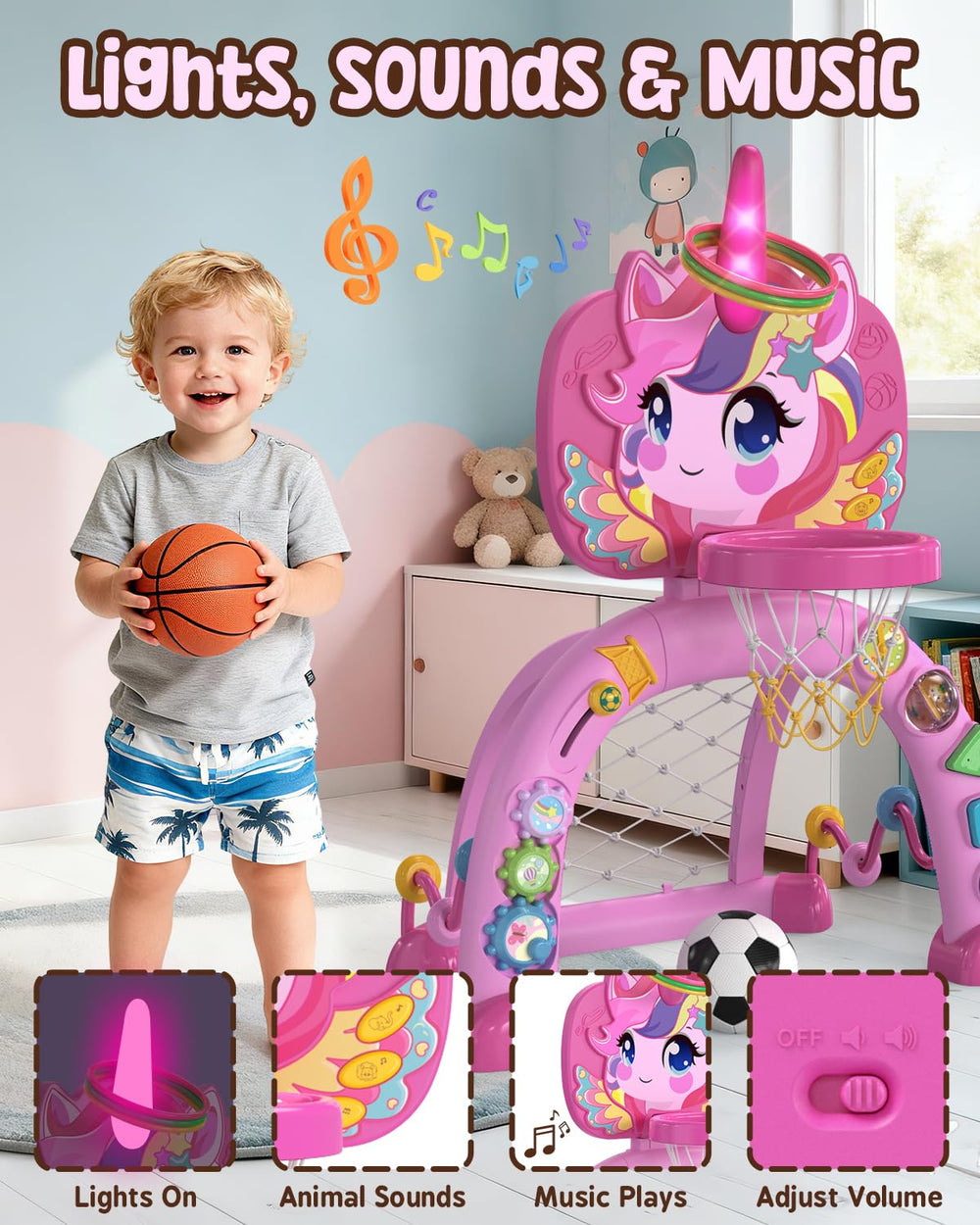 MAGTHIC Unicorn toy features smooth edges and durable plastic for safe play.