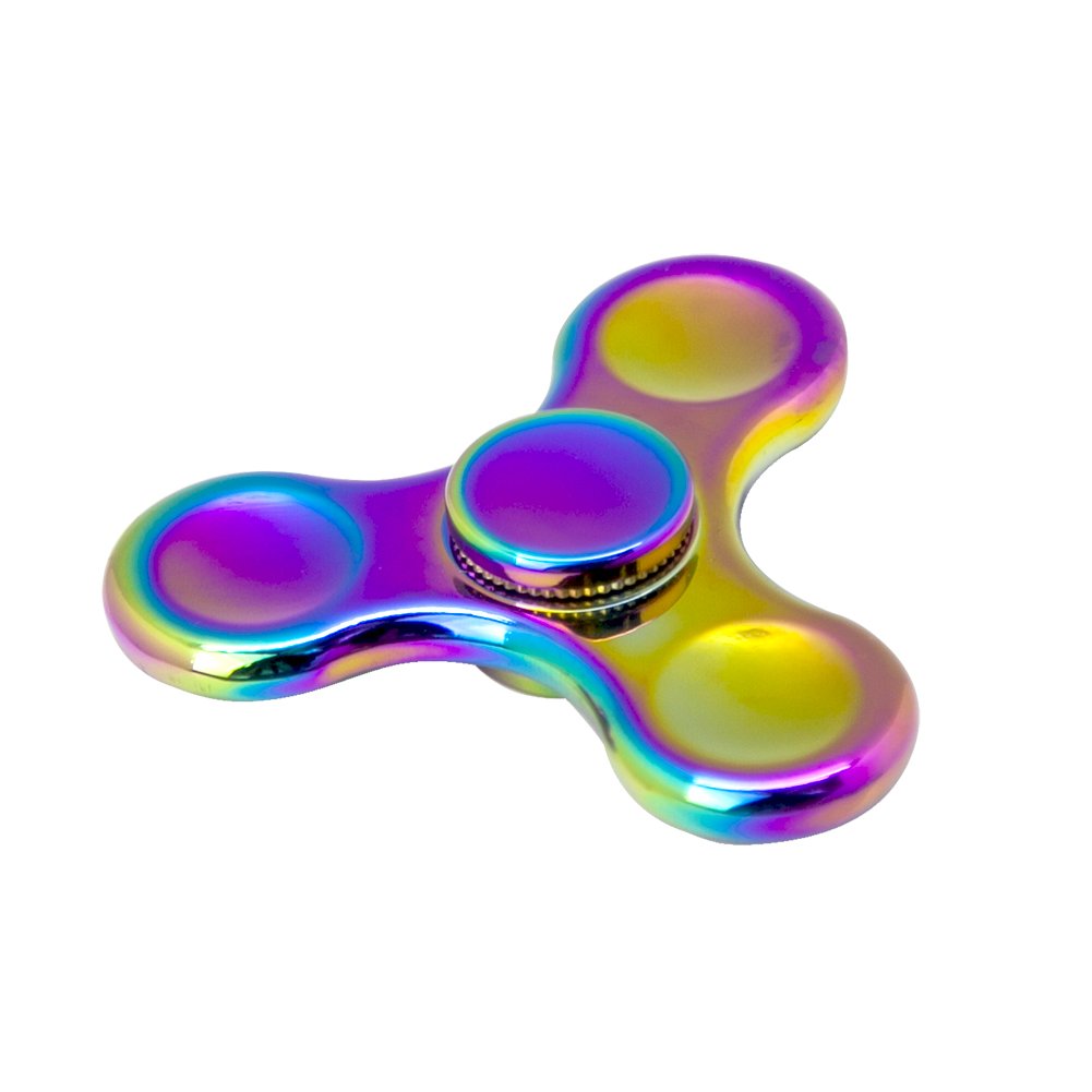 MAGTiMES Rainbow Spinner in hand for portable concentration.