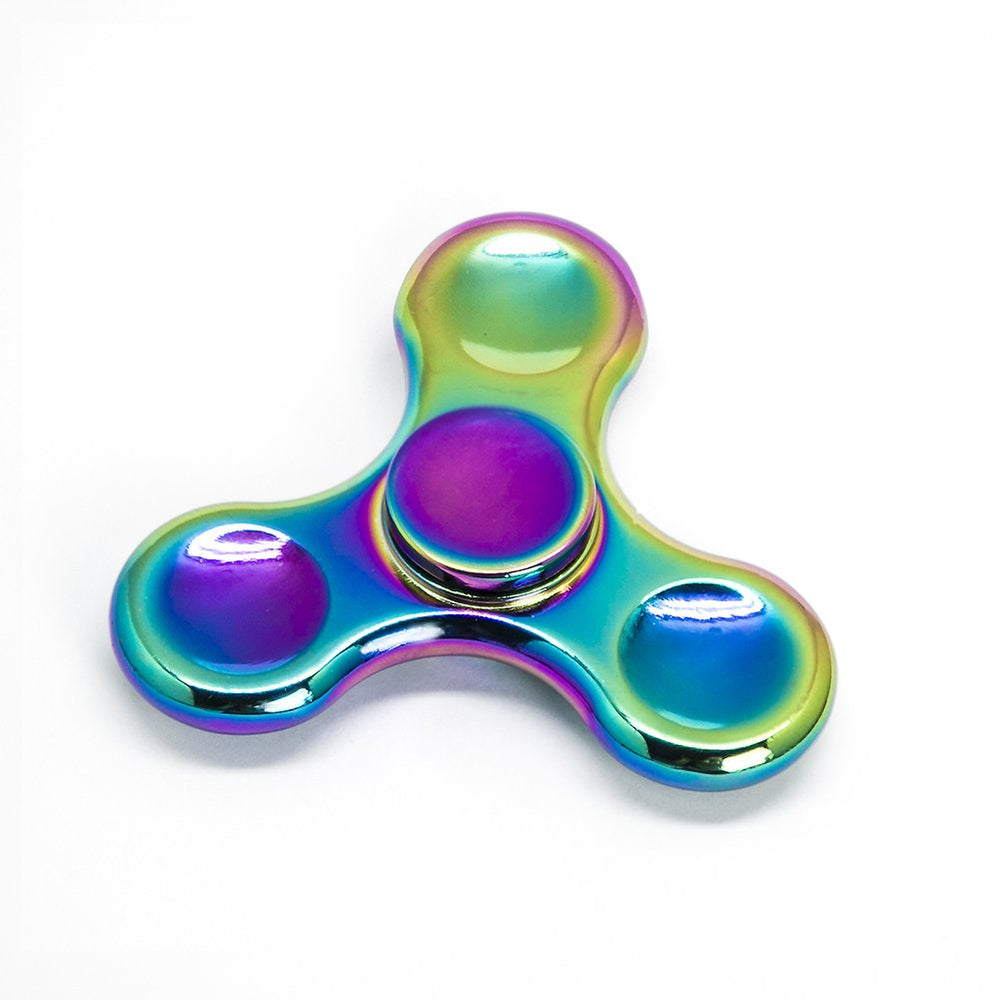 MAGTiMES Rainbow Spinner on table demonstrates long spin and smooth bearings.