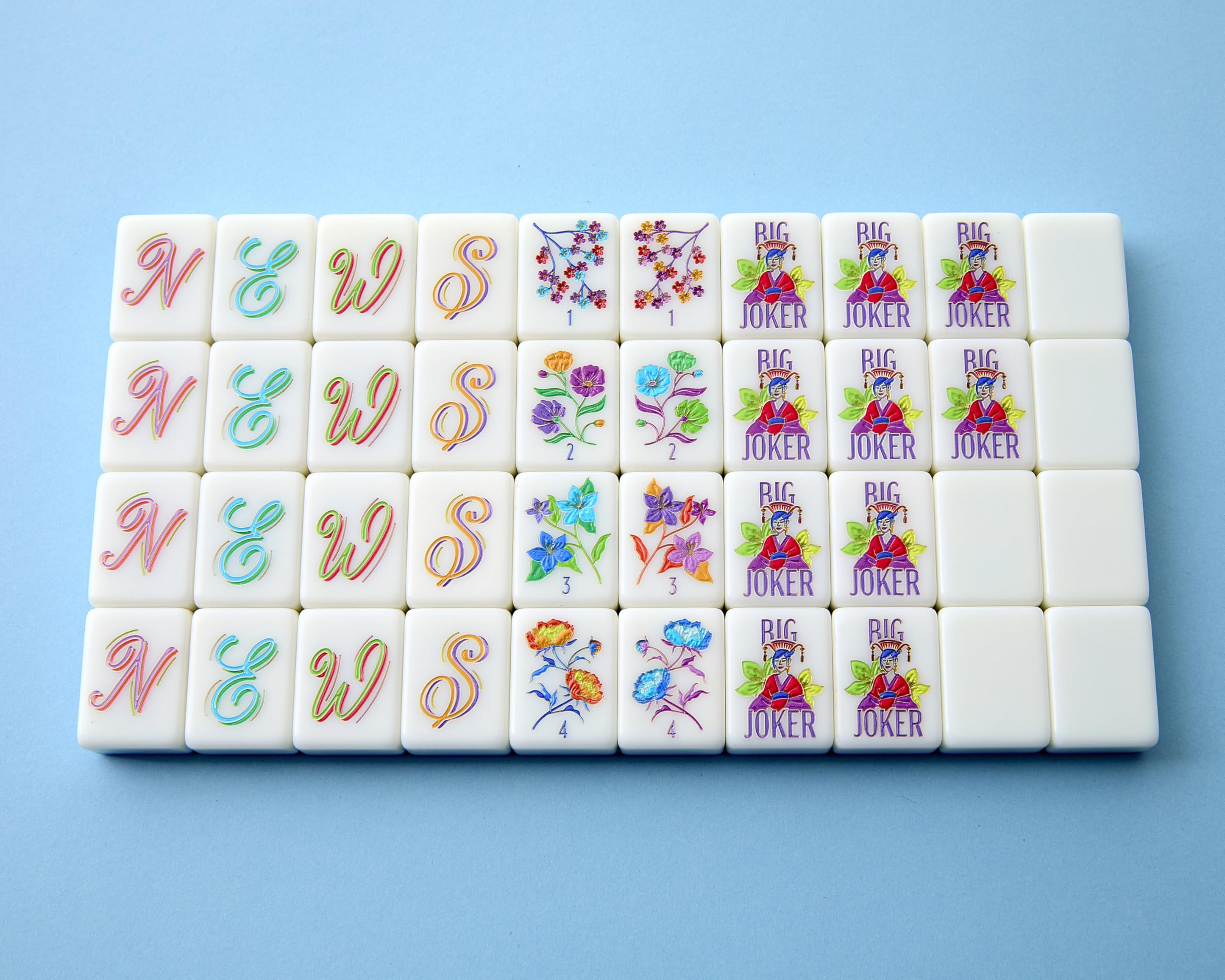 Blossom 108 standard tiles by Mahjong Co with crisp artwork