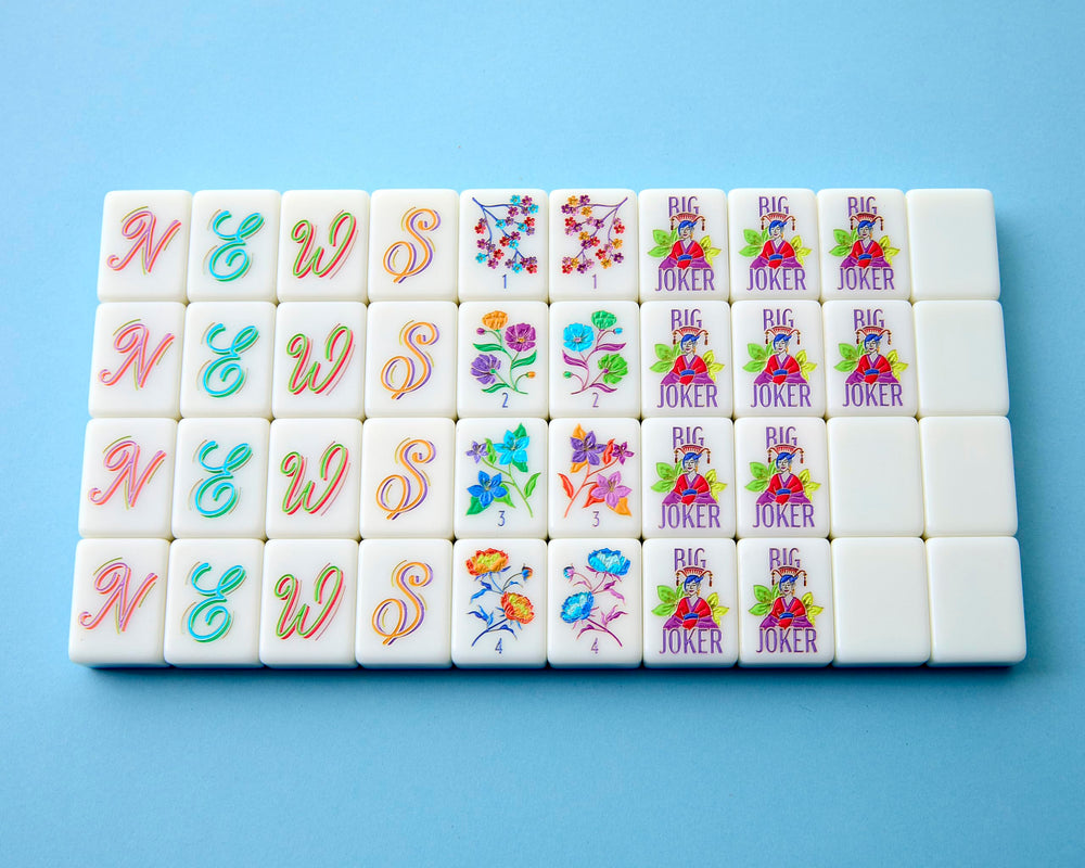 Blossom 108 standard tiles by Mahjong Co with crisp artwork
