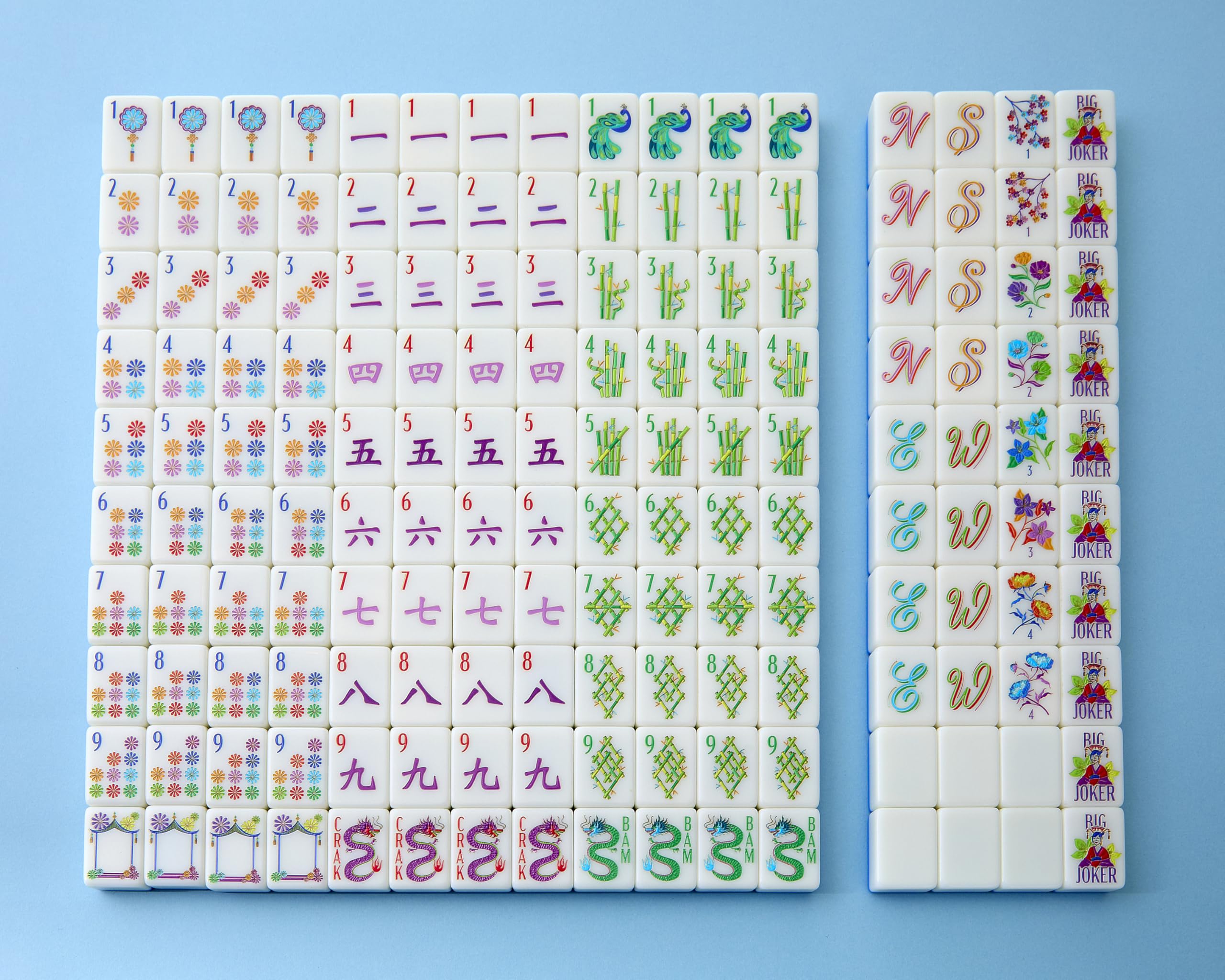 Blossom tiles close-up by Mahjong Co highlighting glossy finish and durability