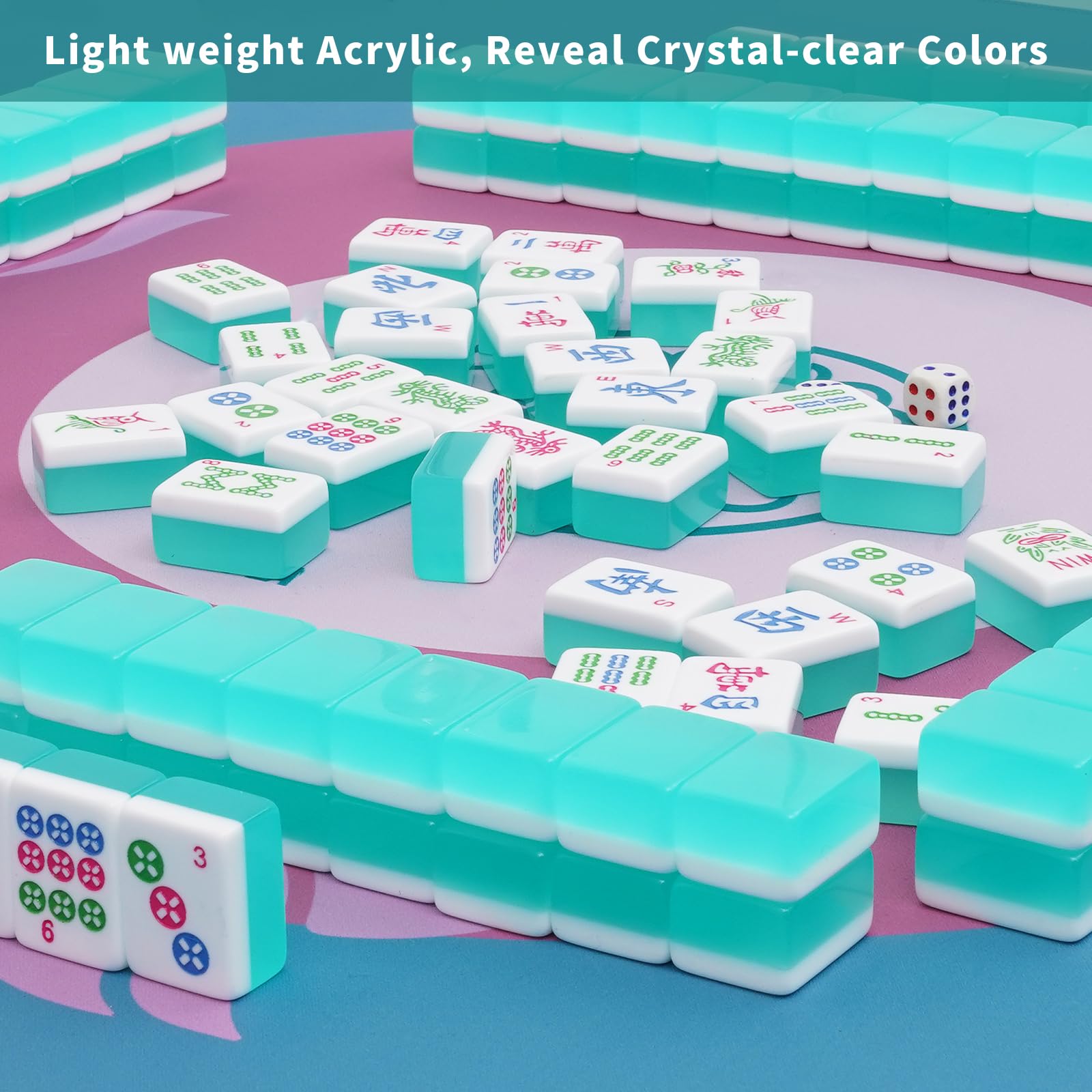 Mahjoy Mahjong Tile Set in hand emphasizes comfortable grip and balanced weight.