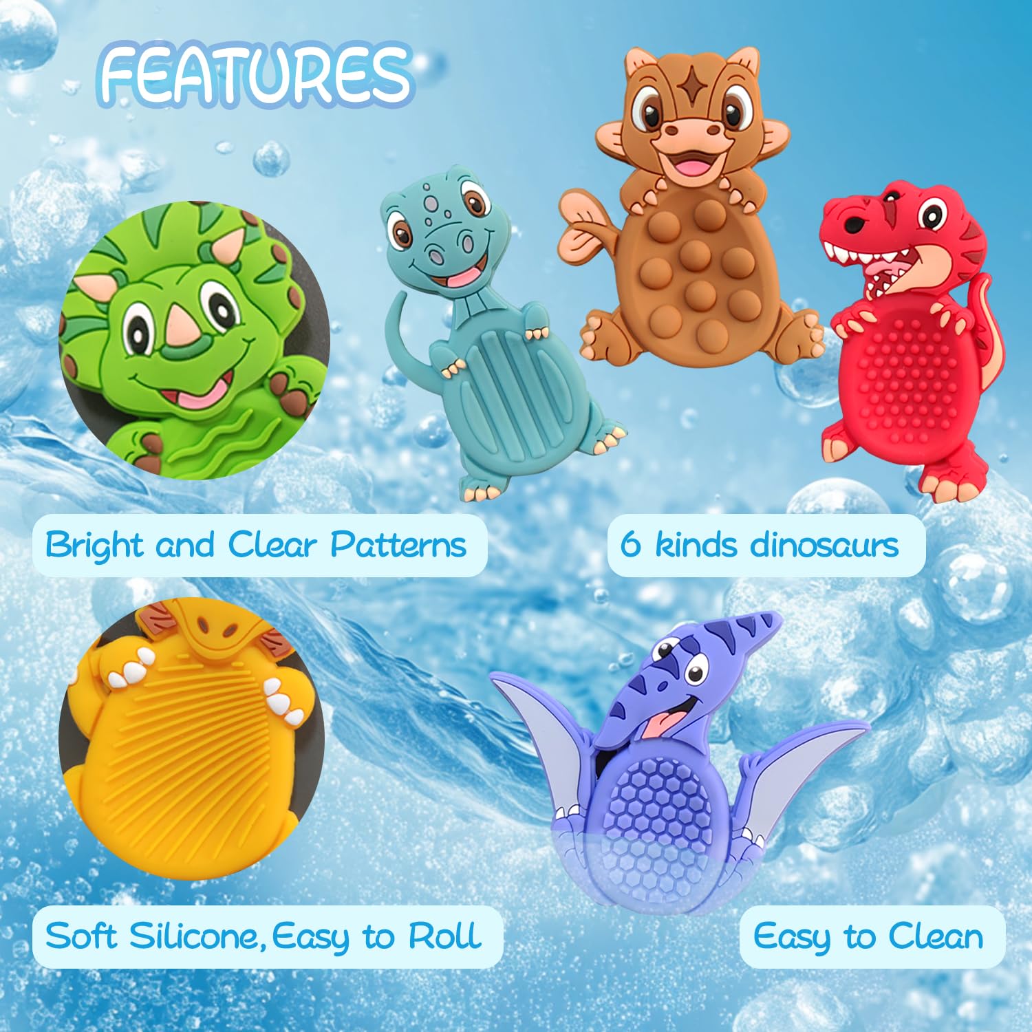 MAHMLOW Christmas stocking stuffer dinosaur for playful sensory exploration.