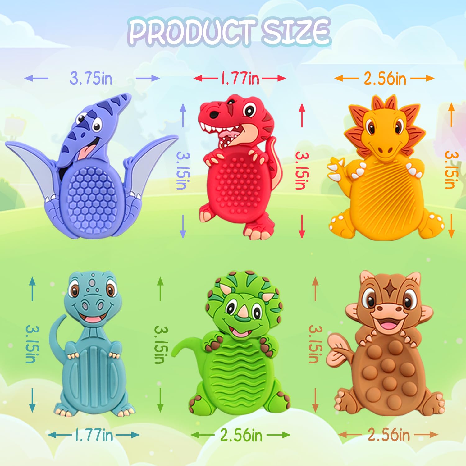 MAHMLOW dinosaur silicone texture close-up emphasizes durable, washable design.