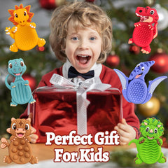 MAHMLOW washable silicone dinosaur toy for easy cleaning.
