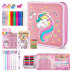 MAIGOZON 53-piece fruit-scented markers in a unicorn case boost playful coloring on the go.