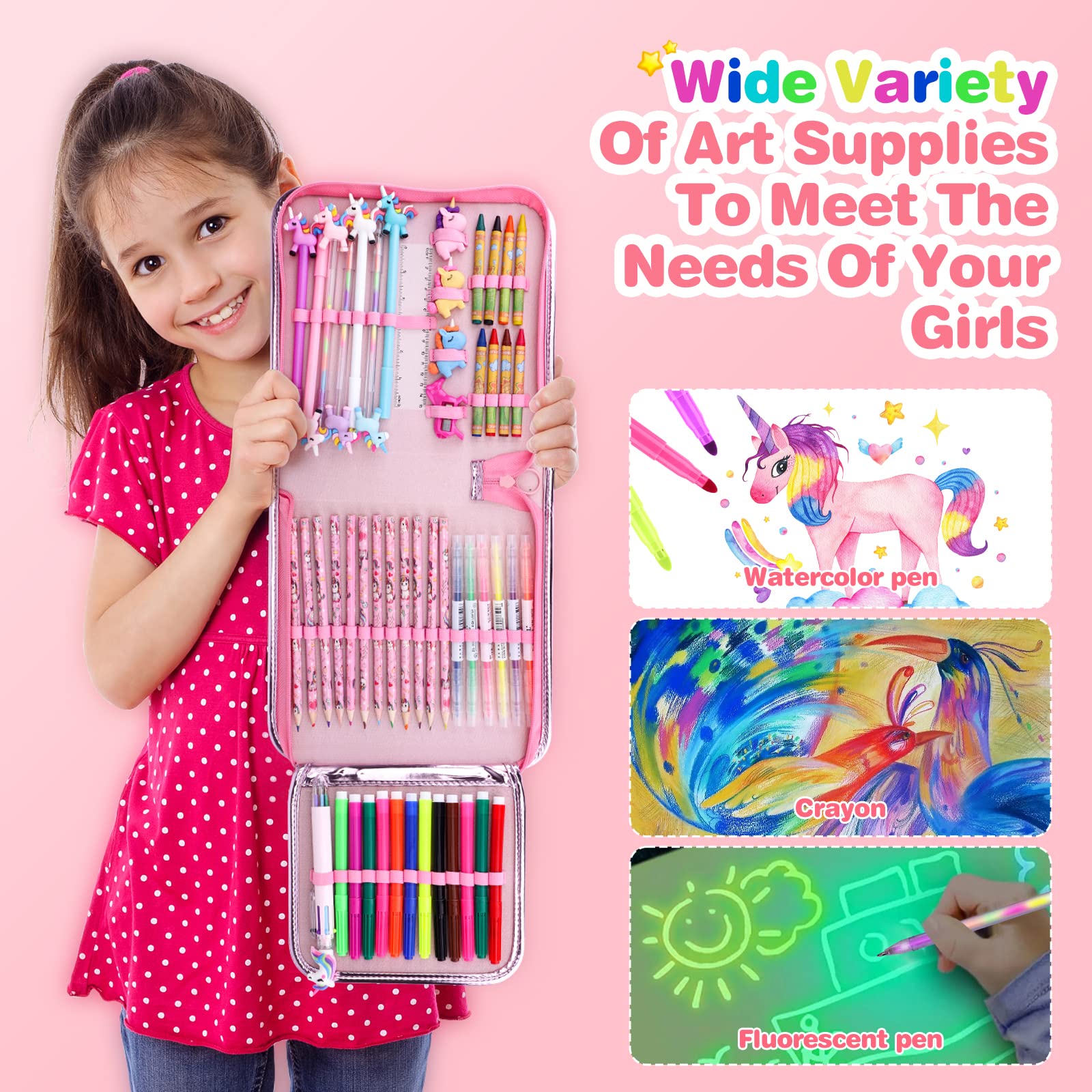 MAIGOZON coloring book and markers inspire creative play and fine motor practice.