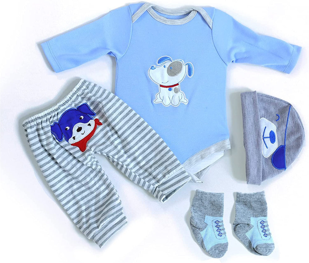 MAIHAO puppy-pattern hat for reborn dolls adds cute detail and easy styling.