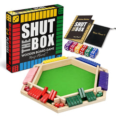 Maiji Planet Shut The Box set on a table, ideal for family game nights.