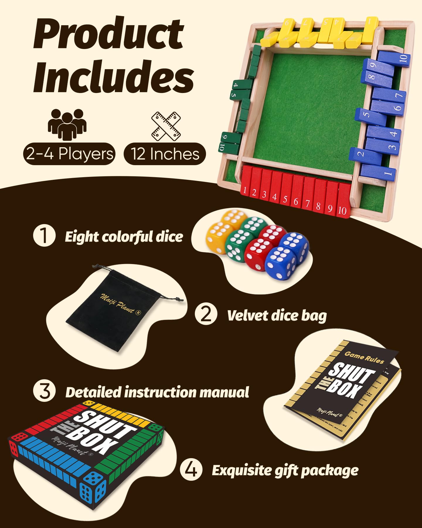 Maiji Planet Shut The Box travel-friendly design fits bags and trips