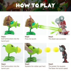 Maikerry PVZ Machine Pea figure fast action pull back toy