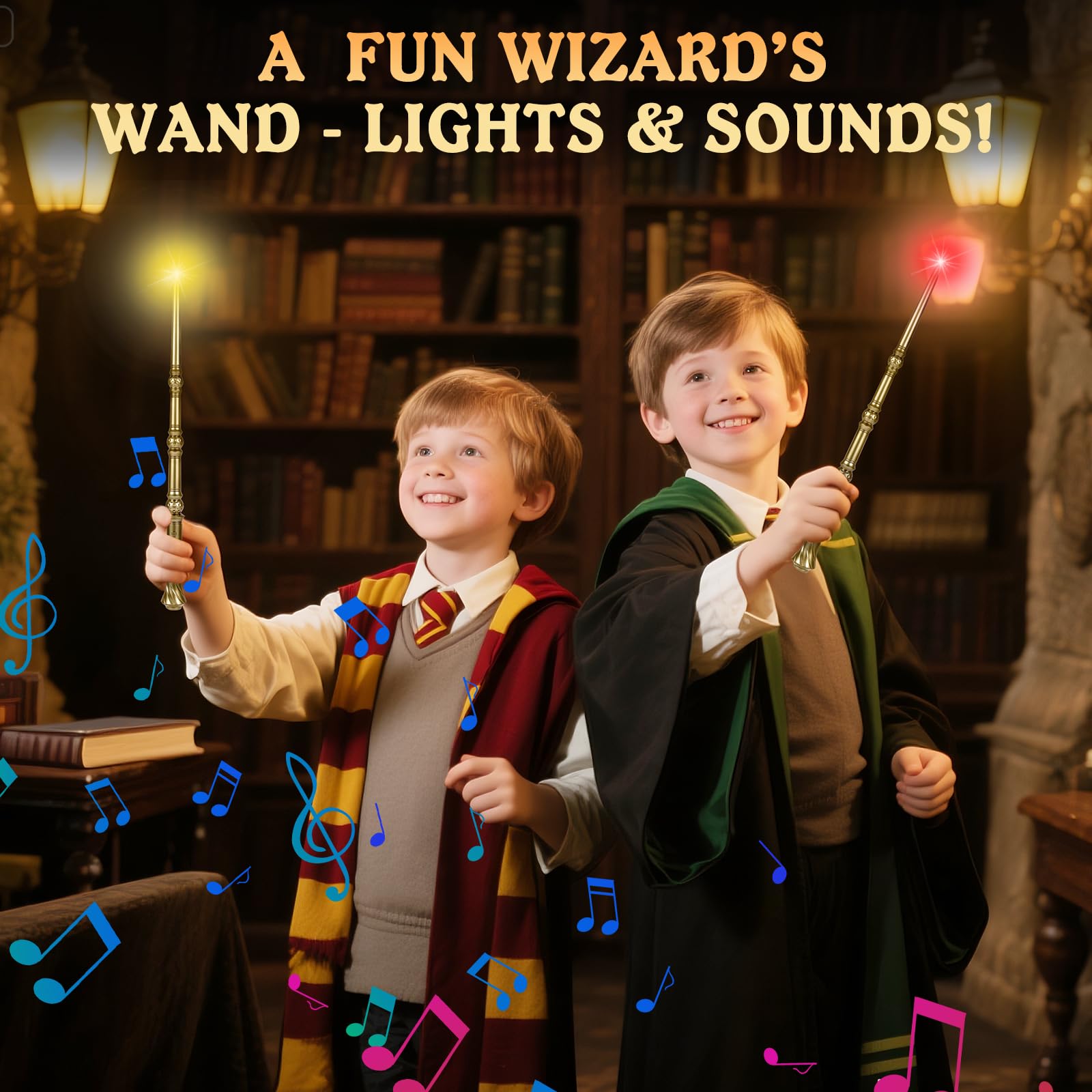 Maikoi light up magic wand auto timer, power-saving feature shown.