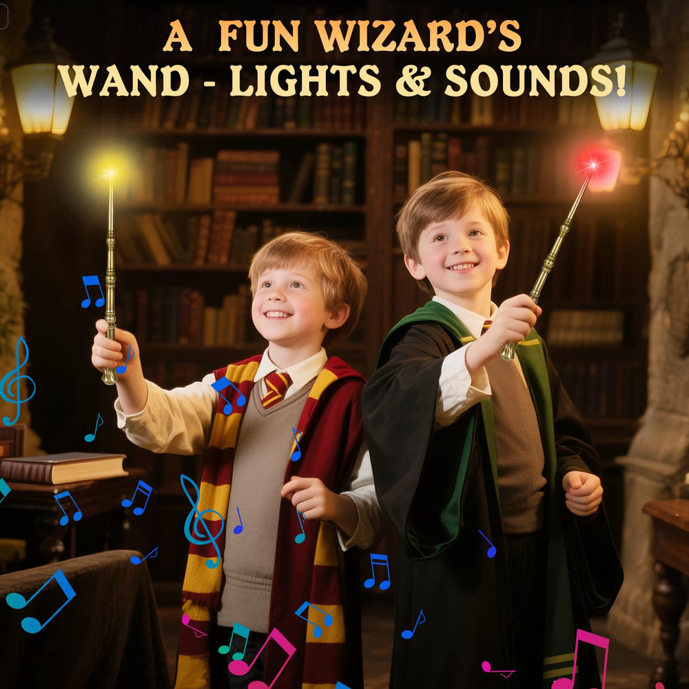Maikoi light up magic wand auto timer, power-saving feature shown.