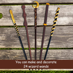 Maikoi wand making clay and paint set highlights versatile materials for personalized wand designs.