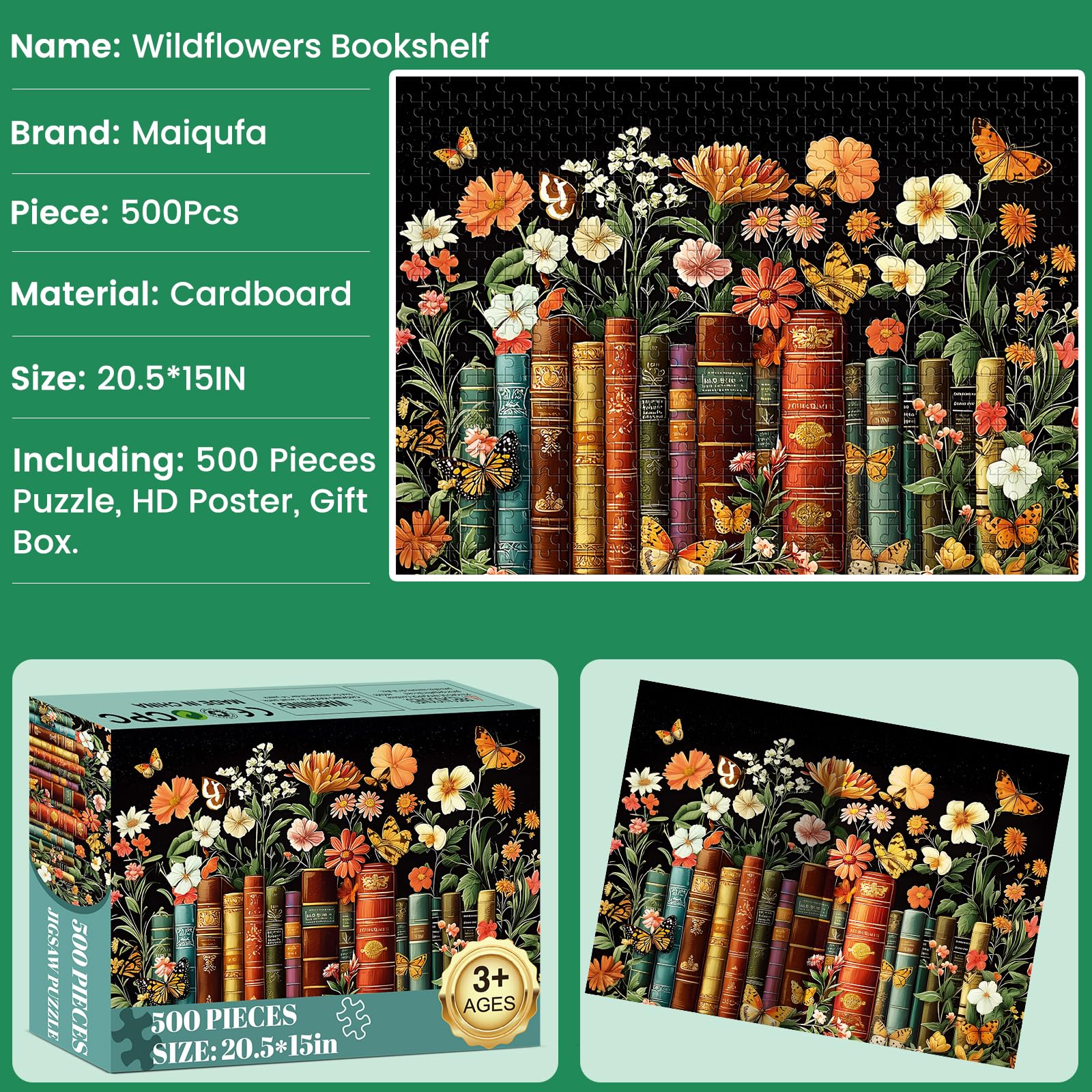 Maiqufa 20-5x15 inch puzzle doubles as wall art