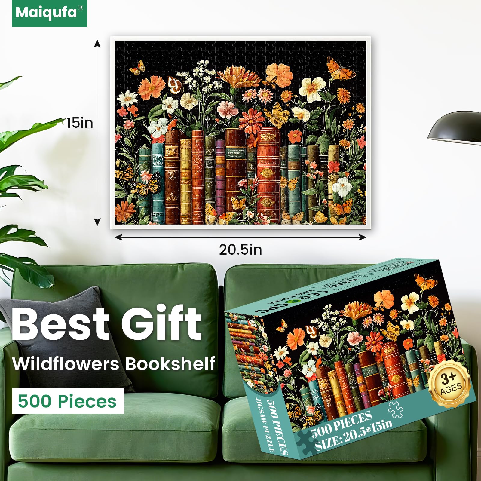 Maiqufa butterflies over flowers puzzle invites concentration and a peaceful pastime