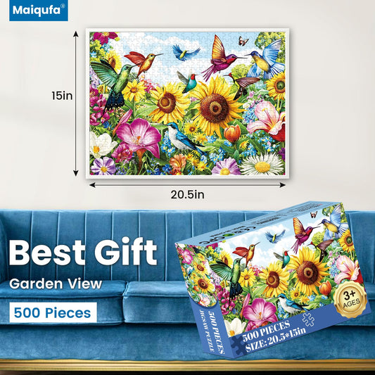 Maiqufa hummingbirds and flowers detail highlights vivid color and engaging play