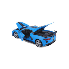 Maisto 1:18 Corvette Stingray Z51 blue interior with optional seat-back feature