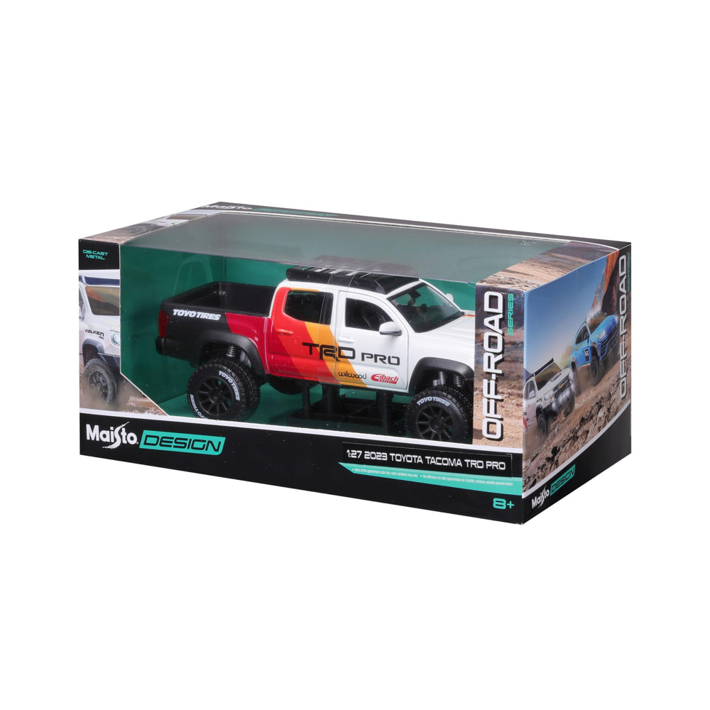 Maisto 1:27 Toyota Tacoma TRD Pro detailed finish for close-up photography