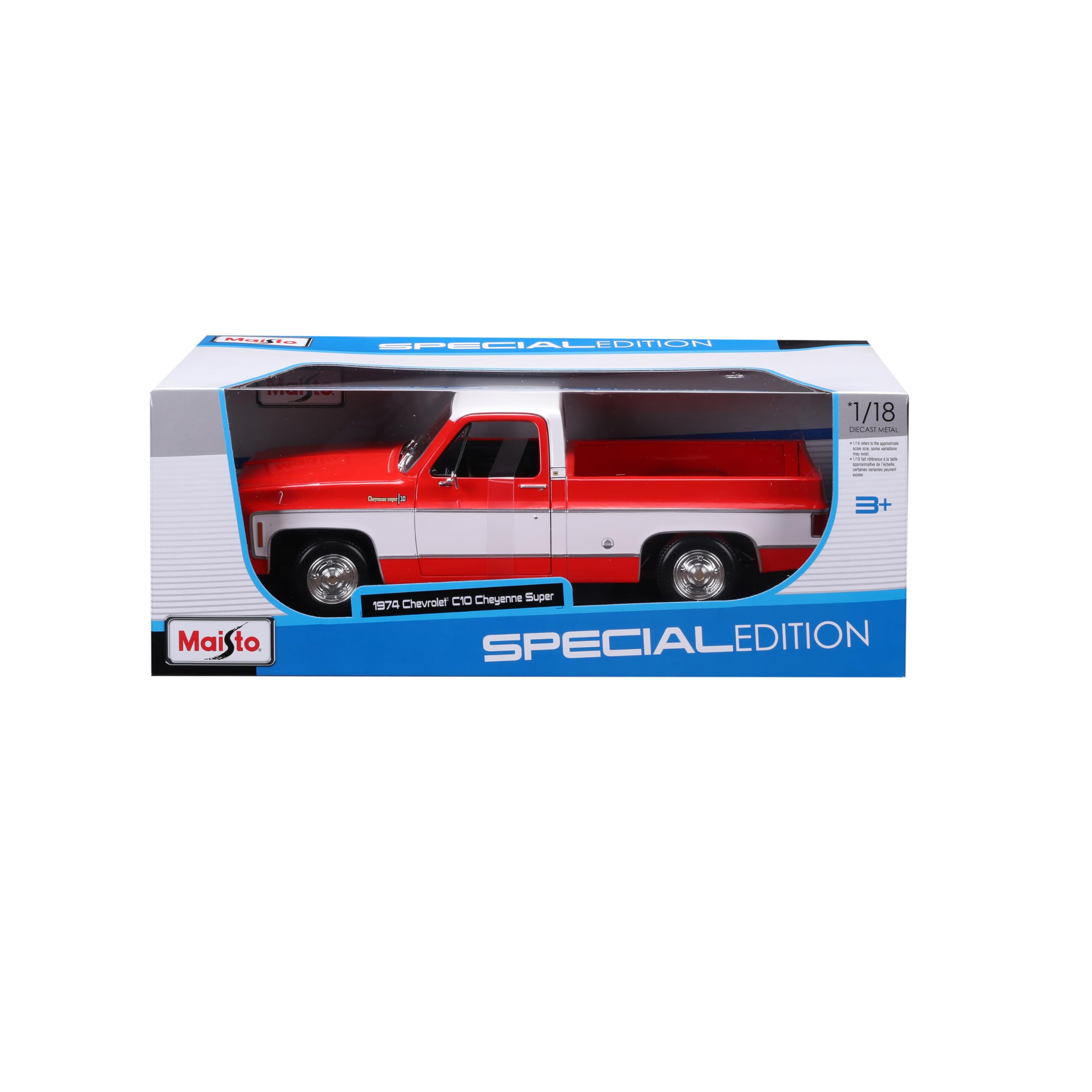 Maisto 1:18 Special Edition C10 Cheyenne Super four-wheel suspension for authentic stance