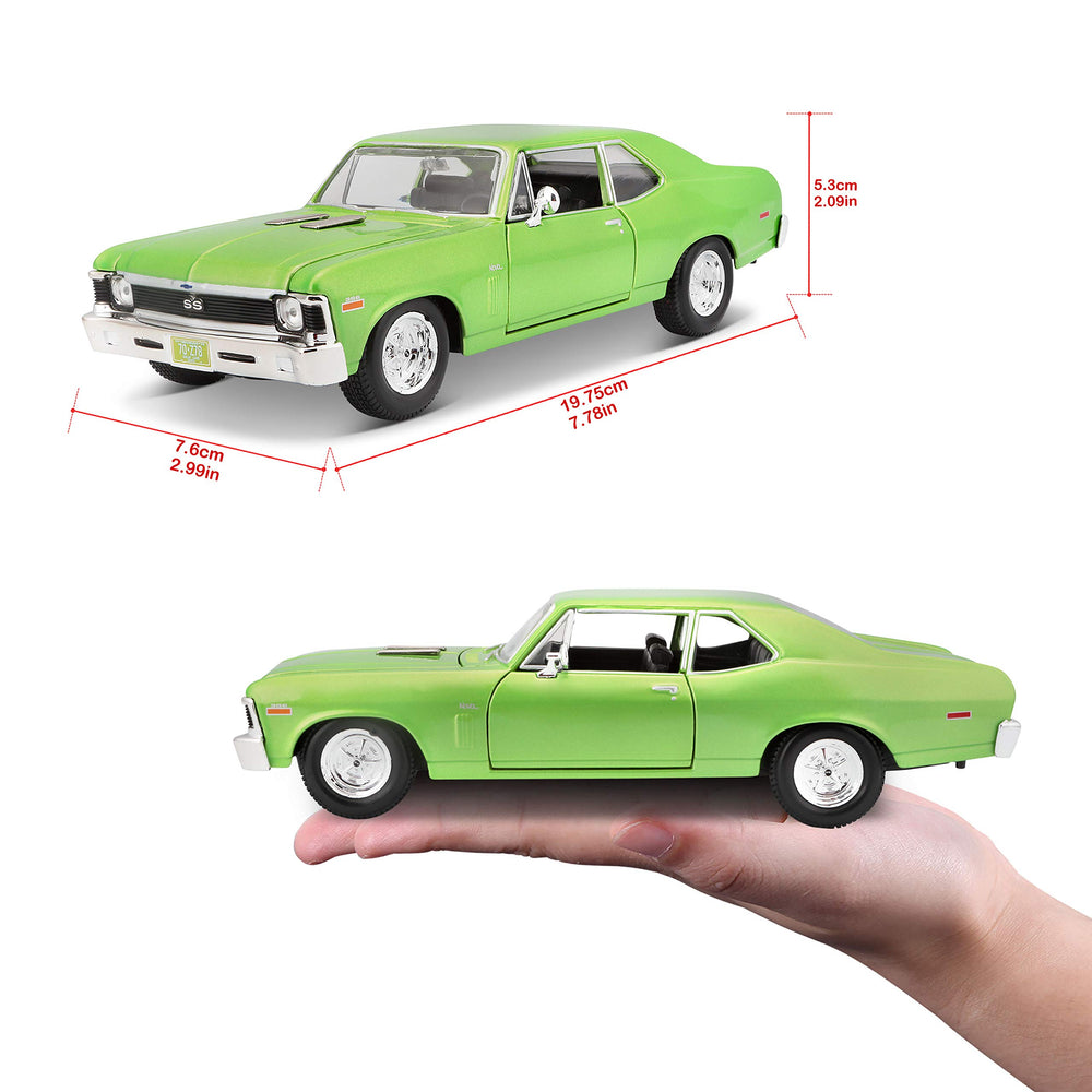Maisto 1:24 Nova SS green finish diecast for shelf display