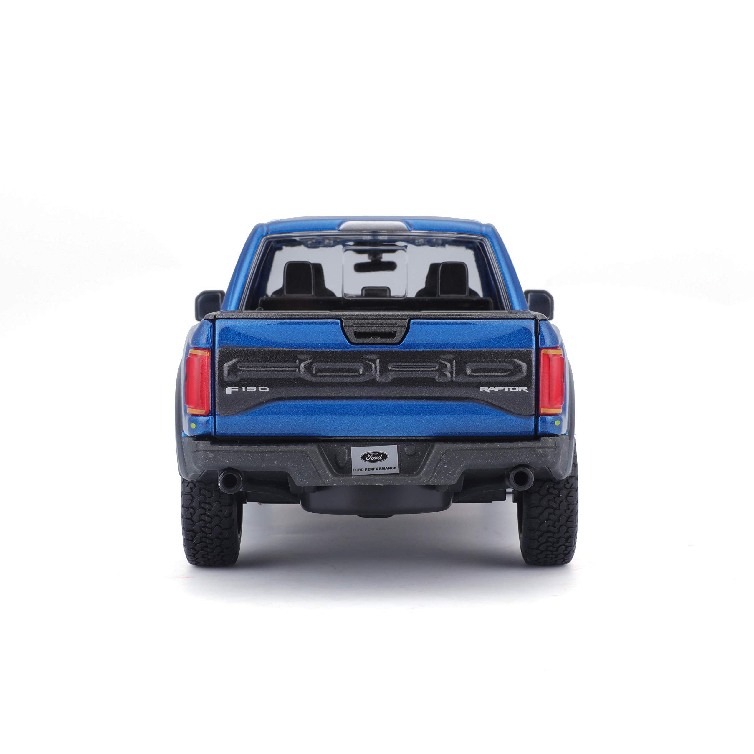 Maisto Ford F-150 Raptor blue interior detailing for collector interest.