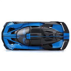 Maisto Bugatti Bolide side profile supports dramatic shelf presence.