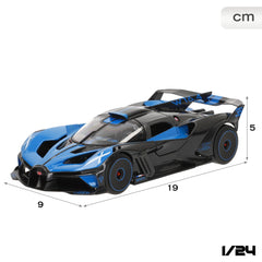 Maisto Bugatti Bolide wheels offer accurate tread and premium feel.