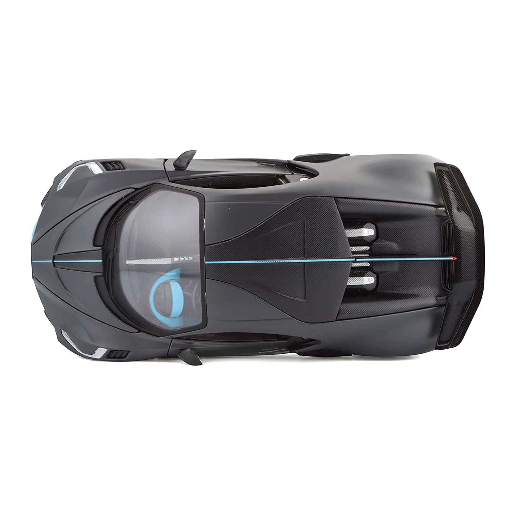 Maisto Bugatti DIVO 1:24 interior details visible through windows.