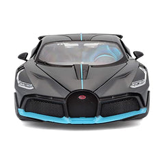 Maisto Bugatti DIVO 1:24 side view highlights dark gray finish.