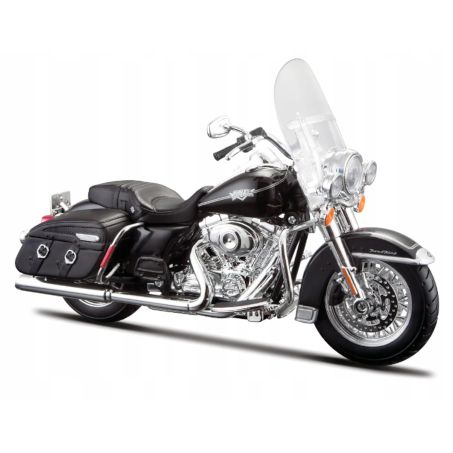 Maisto Harley-Davidson 1:12 Road King Classic overview, ideal for display on a shelf.