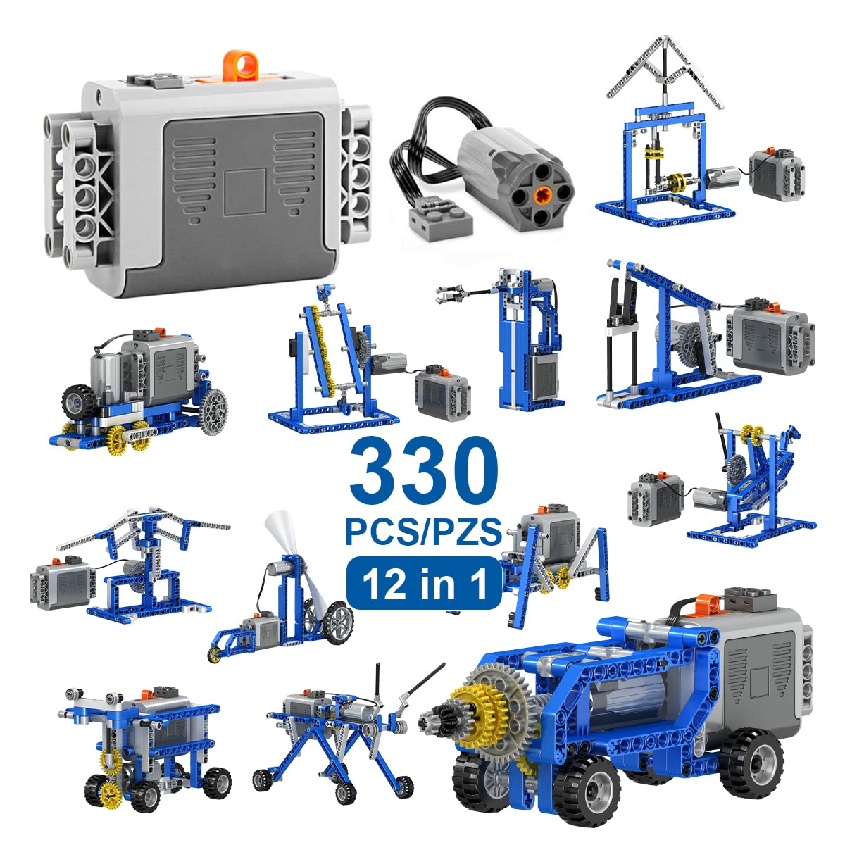 Maiwaput 12-in-1 building kit with 330 pieces supports creative STEM play and motor skills