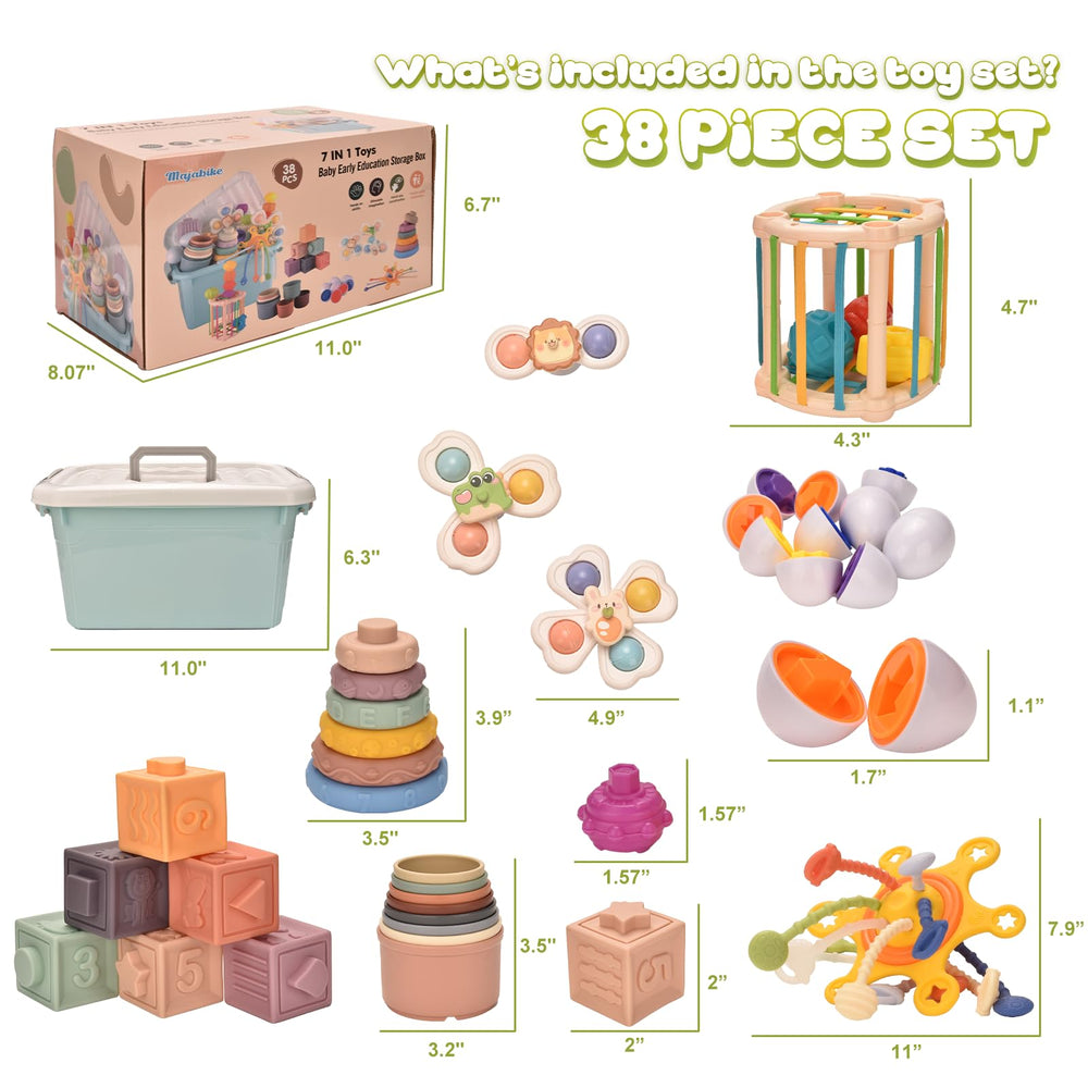 Majabike soft stacking rings promote color matching and hand-eye coordination.