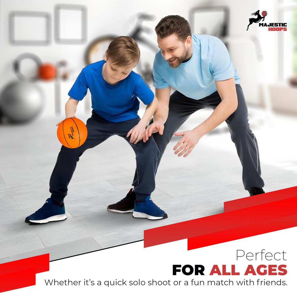 Majestic Hoops indoor-outdoor friendly design for versatile play anywhere.