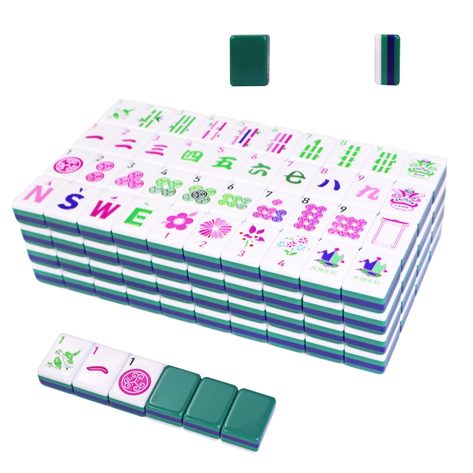 MAJONIX American Mahjong tiles in green acrylic for durable everyday play
