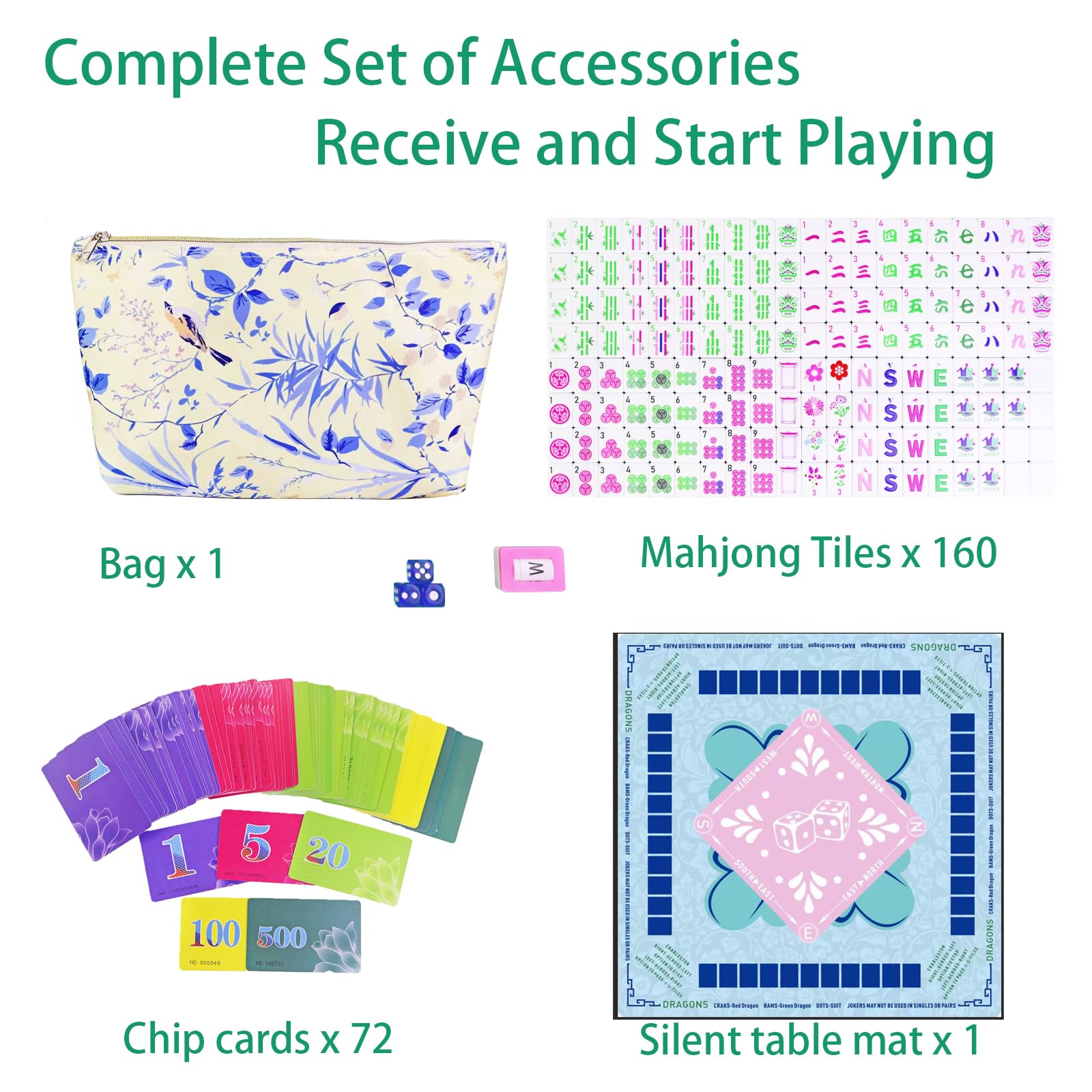 MAJONIX mahjong tablecloth highlights clean setup and quick reshuffle between rounds