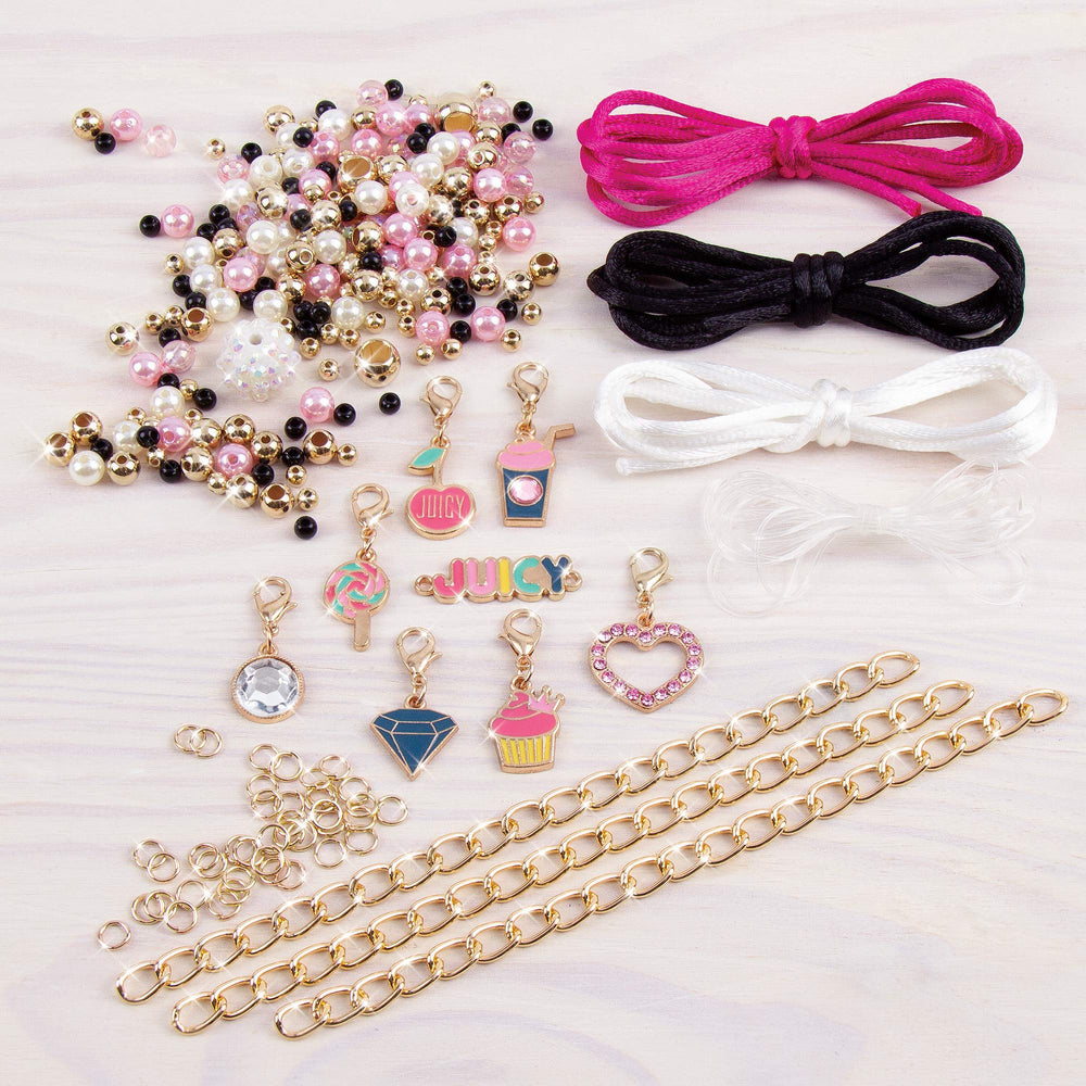 Juicy Couture closure beads secure finishes on DIY bracelets