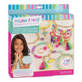 Make It Real Neo-Brite kit with beads and gold chains for stylish bracelets.