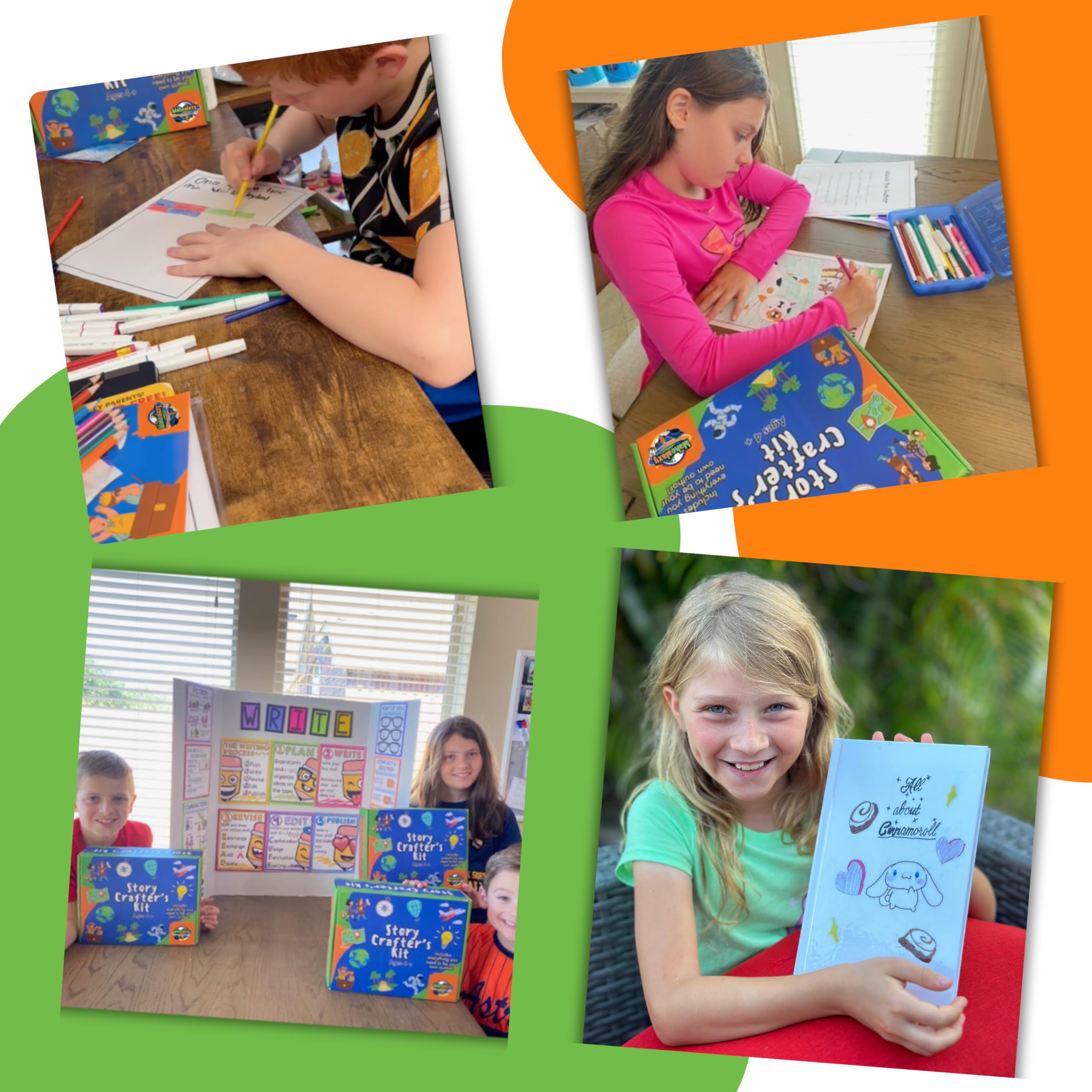 Printed hardcover from Story Crafters in a sturdy 9x6 inch size.