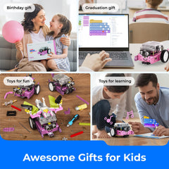 Makeblock mBot compatible-addons expand creativity with LEGO parts and extra modules.
