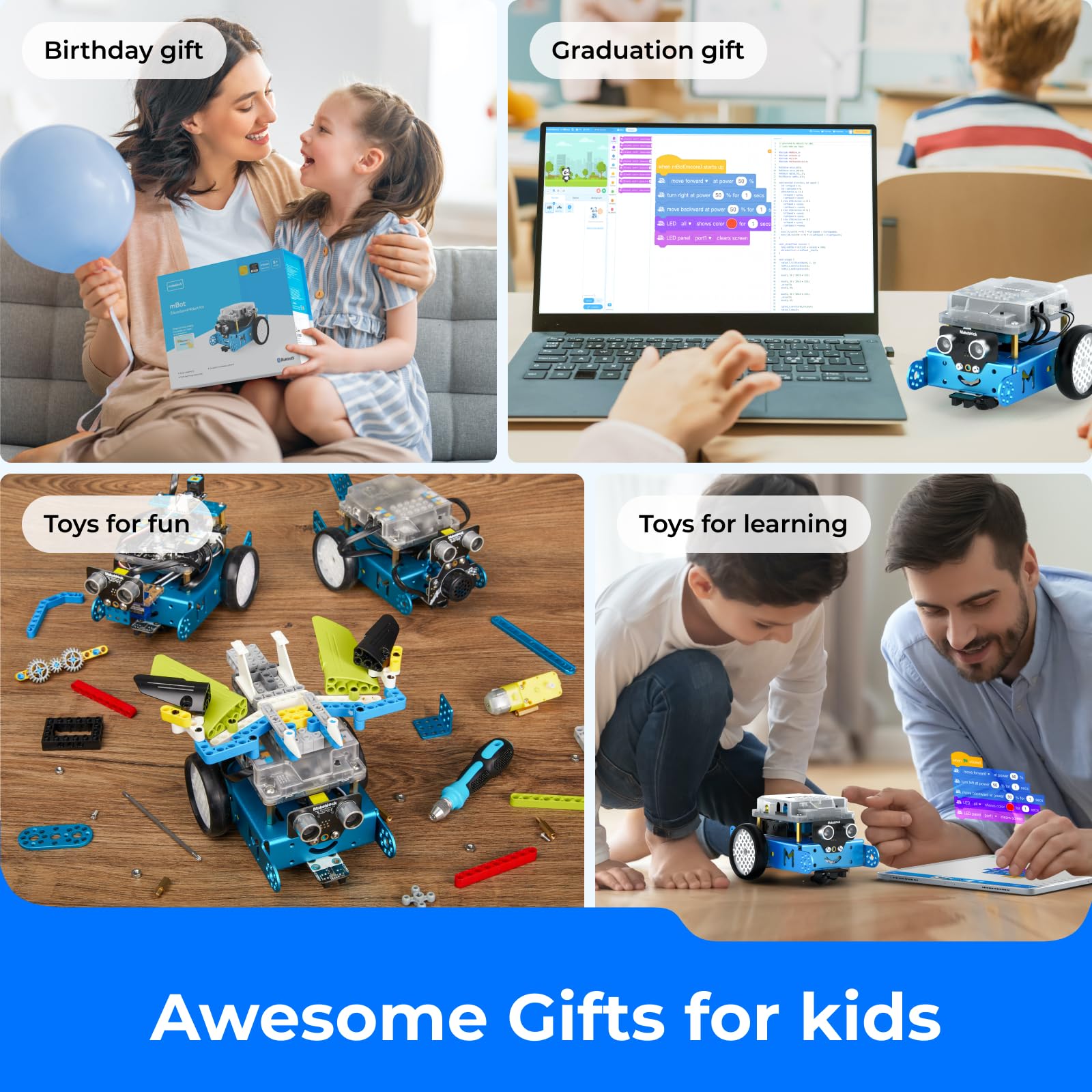 Makeblock mBot gift-ready packaging inspires curiosity