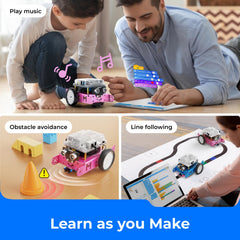 Makeblock mBot remote-control setup enables hands-on testing and play.