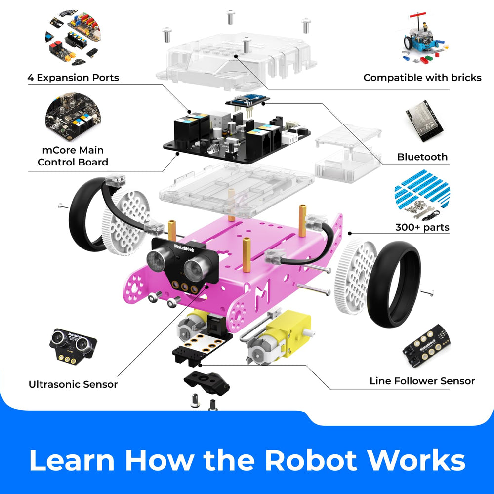 Makeblock mBot sensors showcase programmable circuitry and exploration.