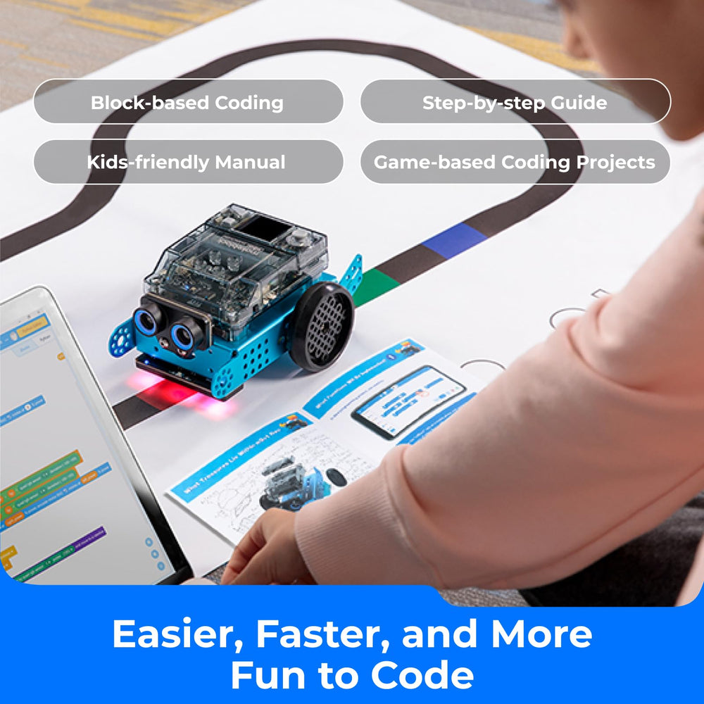 mBot2 music mode with lights, showcasing creative expression and engagement