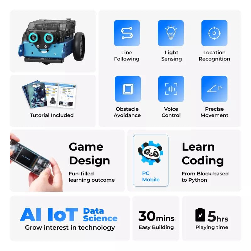 Build process with Makeblock mBot2, easy step-by-step assembly for beginners